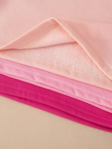 Conjunto de 6 peças de blusa de manga comprida e leggings versáteis de cor sólida casual para meninas, inverno