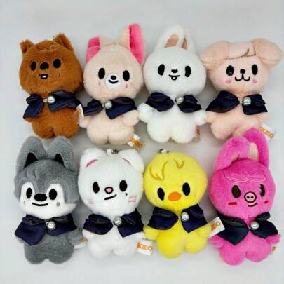 Figuras de anime Kawaii Accesorios para fans - Colección de llaveros con muñecos de peluche de la academia mágica de dibujos animados de KPOP-Cosplay-SKZ-STAY como regalo de Navidad y cumpleaños para un amigo