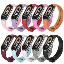 10 Pcs/Pack Strap Compatible With Mi Band 8 9 10 Silicone Bracelet Compatible With XiaoMi Band Wrist Strap Man Women