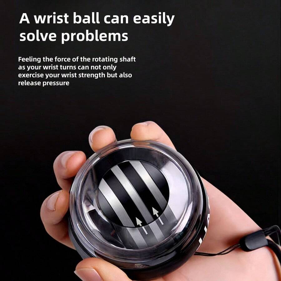 Power Wrist Ball Gyro - Fortalecedor De Muñeca Para Ejercicios De Antebrazo Para Huesos Y Músculos Más Fuertes (metal, Con Luz