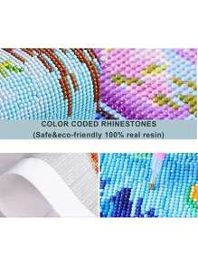 5D DIY Diamond Painting Kit, 40x40cm Mysterious Cat Landscape Round Diamond Embroidery Set, Full Crystal Art Craft, Suitable For Home Decor And Seasonal Gifts