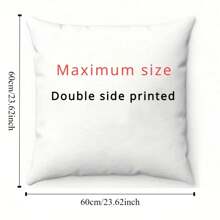 个性化舒适枕头，配有定制照片枕套，可机洗，现代风格，个性化情侣、家人、朋友、宠物图像，家居装饰，易于护理的防污垫套，无枕芯圣诞礼物 - 彩色 - 查看 9