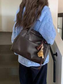 Vintage Large Capacity Tote Bag For Women, Autumn/Winter 2024 New Fashion Underarm Bag Versatile