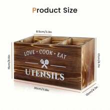 1 件带网格的餐具收纳盒，木制筷子分类整理架，厨房，卧室，书桌，新年春节礼品用品，适用于家庭储存和整理