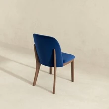 Kaitlyn  Navy Blue Velvet Dining Chair (Set Of 2),ComfortCorner