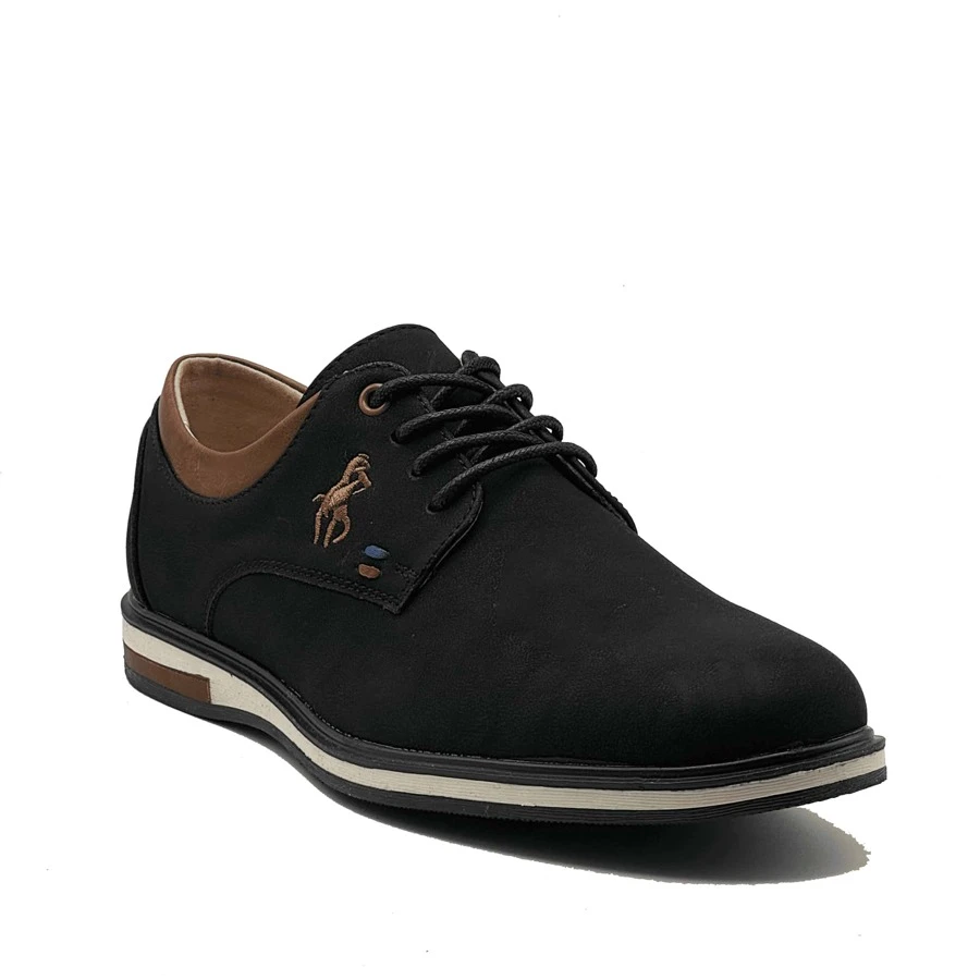 JZ Brothers Stylish Men's Oxford Dress Shoes - 駝色/黑色 - 查看 1