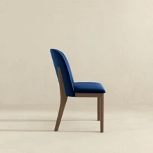 Kaitlyn  Navy Blue Velvet Dining Chair (Set Of 2),ComfortCorner