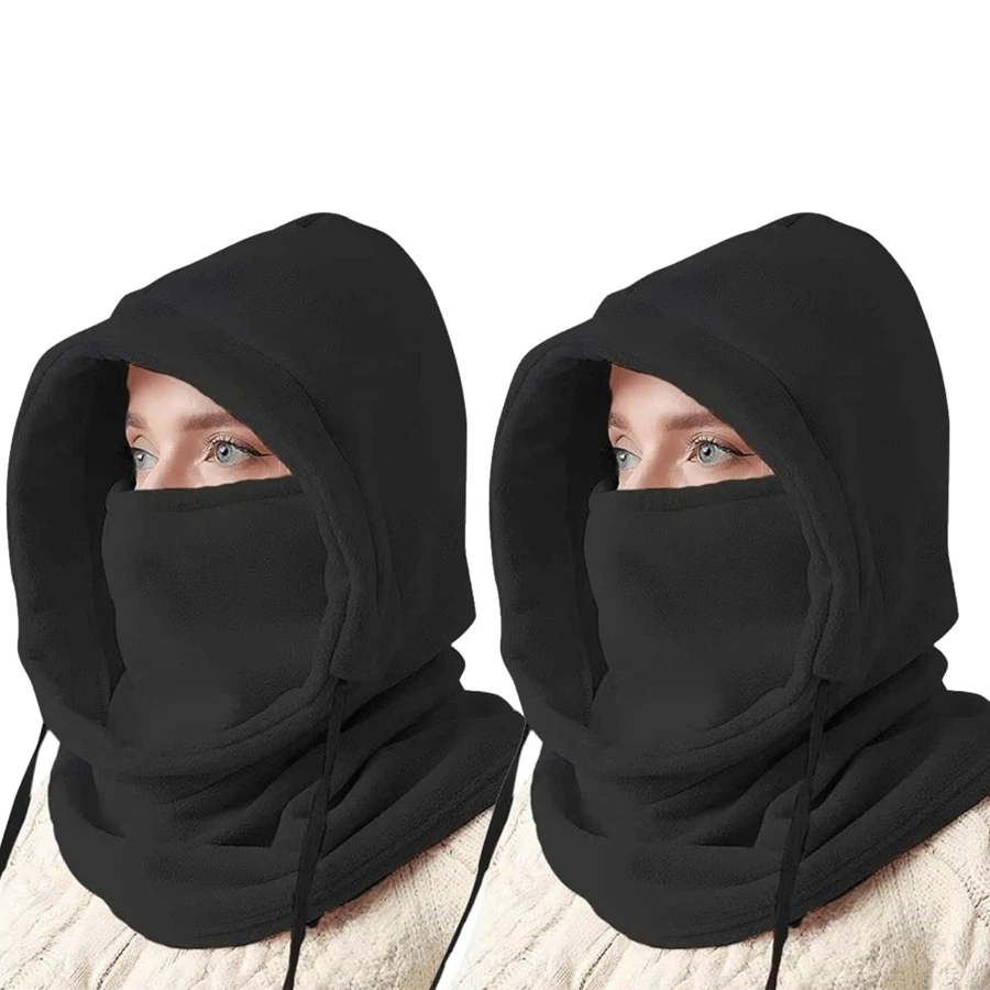 2 PCS Balaclava Windproof Winter Face Mask Warm Fleece Ski Mask For Men And Women Cold Weather Motorcycle Bike Cycling Neck Warmer