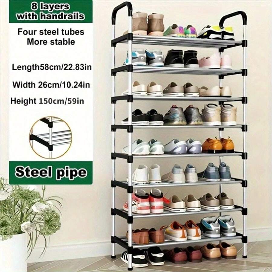 1 多层鞋架收纳架 - 节省空间，易于组装，非常适合家庭、门口、宿舍等 - 彩色 - 查看 1