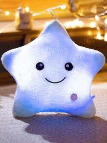 1 pièce Coussin en peluche Pentagramme lumineux, peluches étoilées lumineuses, jouets en peluche lumineux mignons, poupées en peluche douces, faveurs de fête, décoration de fête, faveurs pour les vacances, décoration de la maison, un bon choix (sans pile), décoration de chambre, chambre d'enfant, Squishmallow, jouets lumineux, peluches, peluches mignonnes, peluche violette, coussin pour enfants