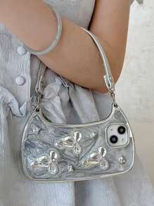 苹果新款时尚简约猫咪带三重蝴蝶结 TPU 防震 + PU 皮革腕带手机壳适用于 iPhone 11/12/13/14/15/16/Pro Max