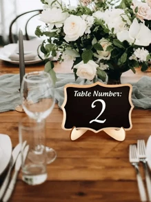 1/4/10 件迷你黑板公告板，带支架的黑板，适合留言展示板，小木黑板，适用于婚礼、生日派对、桌号、家居装饰、食品标志和特殊活动装饰、芝士蛋糕标签圣诞节和万圣节装饰、圣诞节 - 彩色 - 查看 10