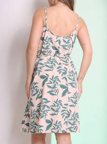 New Short Strap Dress | Crepe - Màu xanh Ô liu - Xem 4