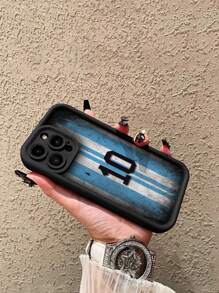 1pc Striped Numbered Painted Protective Camera Lens Cover Shockproof Stylish Business Phone Case Compatible With IPhone X, XR, XS Max, 11, 12, 13, 13Pro, 13ProMax, 14ProMax, 15, 15PRO, 15PLUS, 15PROMAX, 16, 16Pro, 16Plus, 16Promax, Series Waterproof Anti-Fall Scratch Resistant