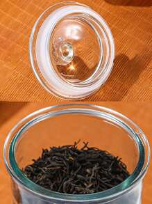 1pc Transparent Glass Jar Sealed Canister Storage Jar Tea Canister Kitchen Sealed Bottle - Multicolor - View 8