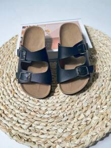 男女通用儿童平底防滑凉鞋，舒适轻便休闲露趾沙滩木屐