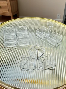 1 Juego de Plato Pequeño de Aperitivos con Soporte de Hierro, Estilo Moderno Lujoso, Usado para Almacenar Aperitivos, Dulces, Galletas