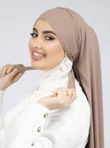 1pc Instant Jersey Hijab Made By Soft, Breathable, And Anti-Pilling Fabric. Tie-On Hijab. Suitable For Year-Round Use And Daily Wear By Muslims.