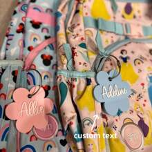 1pc Multi-Color Style Optional Custom Acrylic Keychain With Steel Wire Ring, Personalized Flower Shaped Name Brand Letter Pendant, Luggage Tag Pendant, The Perfect Back-To-School Gift For Christmas