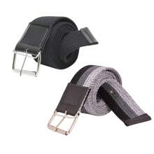 Kit With 2 Men's Canvas Belts Grosgrain Fabric Roller Buckle High Quality - 黑灰色 - 查看 1