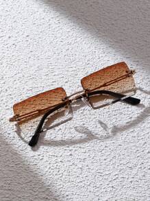 1 件女士方形时尚眼镜，休闲，优雅，复古锌合金镜框，适合日常、户外旅行、四季时尚眼镜，女士太阳镜，海滩配饰，复古 Y2k - 彩色 - 查看 5