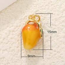 1pc Copper Fruit Series Pendant, Watermelon, Pineapple, Grape Charm For DIY Bracelet, Necklace, Earrings - Multicolor - View 25
