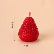 4 件手工制作的天然水果香味草莓形蜡烛 - 70 克/件，1.6 英寸 X 1.6 英寸 X 1.2 英寸，持久清新香气，大豆蜡，礼品包装，非常适合冥想、放松、改善情绪、生日、周年纪念、婚礼、情人节、蛋糕装饰、派对 - 彩色 - 查看 5
