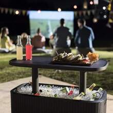 Keter 60 Litre Cool Box (63 US Quart) Bevvy Bar Cooler Party/Garden Table - Grey - View 4