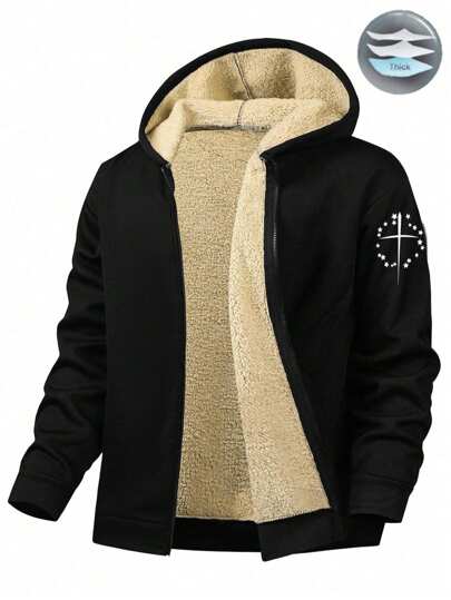 Tween Boy Thermal Lined Casual Commuter Fashionable Printed Windbreaker Jacket, Autumn/Winter