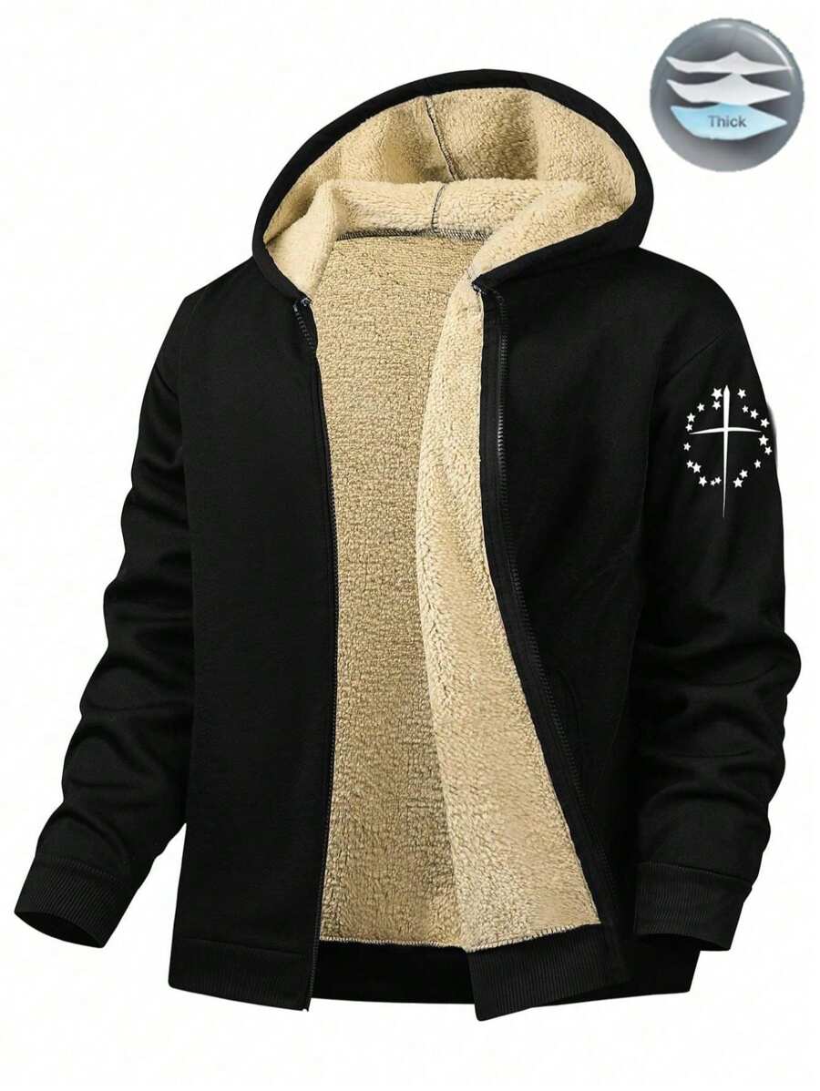 Tween Boy Thermal Lined Casual Commuter Fashionable Printed Windbreaker Jacket, Autumn/Winter