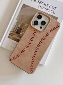 Étui de téléphone de luxe de couleur kaki, doux au toucher et résistant aux empreintes digitales, avec imprimé de rugby, compatible avec iPhone - Multicolore - Voir 5