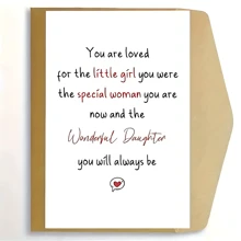 1 Pc Funny Daughter Birthday Card, Happy Birthday Daughter Card, Special Daughter Card, You Will Always Be A Wonderful Daughter, Envelope, Small Business Items, Thank You Cards, Birthday Gifts, Cards, Unusual Items, Gift Cards - Multicolor - View 12