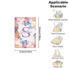 1 chiếc chăn lông cừu in hoa và bướm cá nhân hóa, chăn mềm mại ấm áp cho những khoảnh khắc đáng nhớ, quà tặng sinh nhật, quà tặng Giáng sinh cho gia đình và bạn bè, thích hợp cho phòng ngủ, văn phòng, giường, ghế sofa, ghế bành, ngủ trưa, cắm trại, du lịch - Nhiều màu 2 - Xem 7