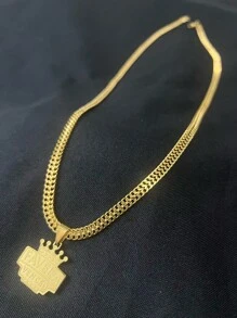 MEN'S SET EMPEROR CHAIN AND BRACELET AND FAVELA VENCEU PENDANT GOLD PLATED - 金色 - 查看 3