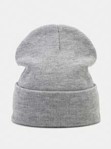 Customized Unisex Knitted Hat, Can Print Puff Pattern, Text, Name Or Logo. This Knitted Hat Features A Rolled Edge Design, Suitable For Daily Wear, Also Can Be Given As A Gift To Family And Friends. - A - View 17