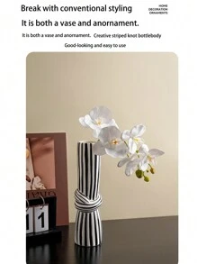Modern Abstract Minimalist Stripe & Knot Decor Vase Gifts Birthday Graduation Home Decor Room Decor Flower Vase Glass Vase