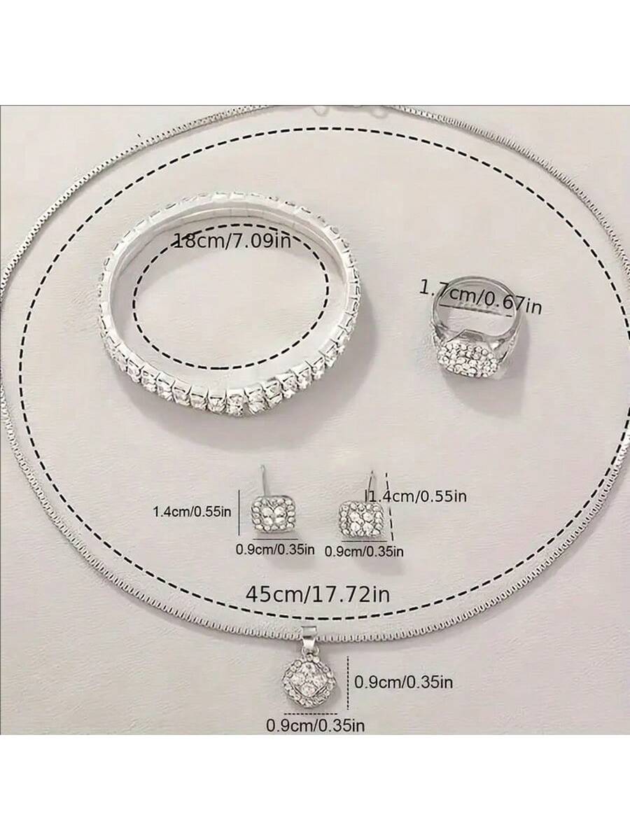 7 قطع مجموعة ساعة يد كوارتز أنيقة وإكسسوارات، تشمل...