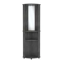 Chicago Corner Bar Cabinet, Rack, Glass Door