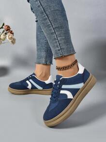 Women's Fashion Lace-Up Walking Shoes - Ultra Lightweight TPR Sole + Memory Foam Insole, Perfect For Travel & Everyday Comfort