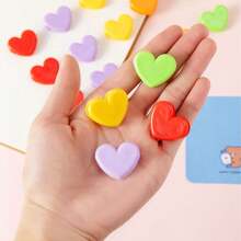 8/16 kẹp tài liệu hình trái tim dễ thương và mini, kẹp trang bằng nhựa, giá đựng giấy ghi chú, đồ dùng văn phòng phẩm, thích hợp cho văn phòng, cửa hàng văn phòng phẩm (nhiều màu) - nhiều màu - Xem 7