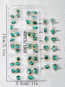 Vương miện tình yêu ngày lễ tình nhân Rhinestone Rhinestone sáng bóng màu đỏ Rhinestone hình trái tim 1 hộp (48 chiếc) Trang trí nghệ thuật làm móng bằng hợp kim 3D DIY Quà tặng năm 2025 cho các cô gái Vật dụng nghệ thuật làm móng cho Phụ kiện DIY đa chức năng Trang trí móng tay Giày dép Quần áo Túi Thủ công - Nhiều màu - Xem 10