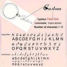 1pc Nhiều Kiểu Phông Chữ Tùy Chọn Thẻ Tên Tùy Chỉnh Móc Khóa Chữ Cái Cá Nhân Móc Khóa Bằng Thép Không Gỉ Vòng Thẻ Thú Cưng Chống Mất Ngày Lễ Tình Nhân Ngày Của Mẹ Ngày Của Cha Quà Tặng Sinh Nhật Giáng Sinh - Bạc - Xem 15