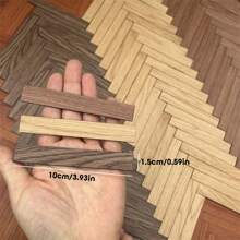 40pcs 1:12 Scale Dollhouse Accessories Wooden Parquet Floor Tiles, DIY Miniature Flooring For Dollhouse, OB11, Doll House, Villa, Birthday Gift, Christmas Gift, Micro Food Play Scene, Miniature Furniture Decor - Multicolor - View 2