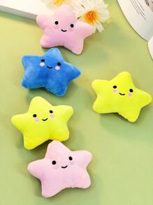 1 Cat/Dog Lover Gift And Dog/Cat Mom Love Pet Plush Toy, Dog Lover And Dog Mom Love Toy, Cat Lover And Cat Mom Love Toy, Cartoon, Woolen Yarn, Star Toy, Small Star Cat/Dog Lover Gift And Dog/Cat Mom Love Pet Toy That Can Make Sound. It Looks Very Cute. The Dog Lover And Dog Mom Love Will Like It. It Is Suitable For Small Cat/Dog Lover Gift And Dog/Cat Mom Love Pets Such As Teddy Bear, Corgi Dog Lover And Dog Mom Love, Cat Lover And Cat Mom Love, Etc - Multicolor - View 1