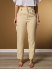 Women's Pants/Tailored Pants/Basic Pants/Elegant Pants/Skinny Pants/Blogger Pants/Fashion Pants - Beis - Ver 2