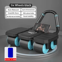 2025 Model 6-Wheel 8-Support Abdominal Roller With Elbow Support - Self-Rebound Abdominal Roller, Upgraded Reinforced 6-Wheel 8-Support Abdominal Core Exercise Equipment For Home Gym: Latest Upgraded High-Performance Workout Machine With Multi-Layer Anti-Slip Design