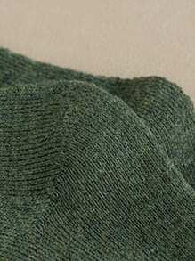 1/3/5/10/15 pares de calcetines gruesos y cálidos con forro térmico y letras sólidas para hombres, calcetines acogedores de colores aleatorios