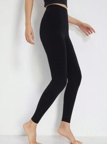 150克女士黑色连裤袜，黑色基础款连裤袜，春秋通勤百搭黑色连裤袜，舒适 - 黑色 - 查看 2