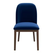 Kaitlyn  Navy Blue Velvet Dining Chair (Set Of 2),ComfortCorner