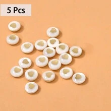 5 Peças Contas Redondas Revestidas a Ouro Dourado com Formato de Coração de Concha Biface, Furo de 8mm, Suprimentos de Fabricação de Joias DIY para Pulseiras, Colares, Brincos, Disponível em Várias Cores